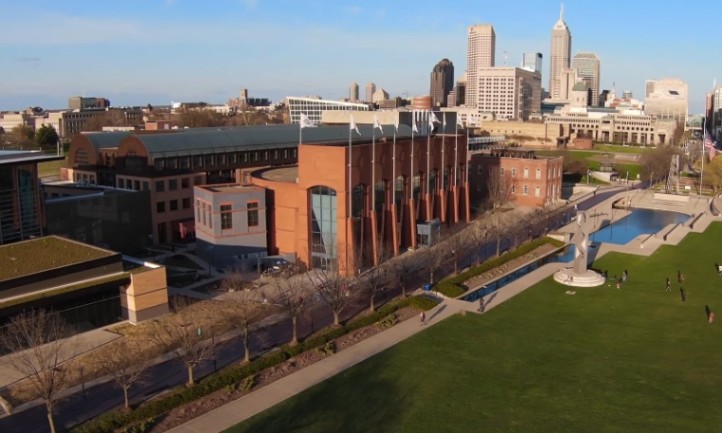 Drone photo of the White River State Park