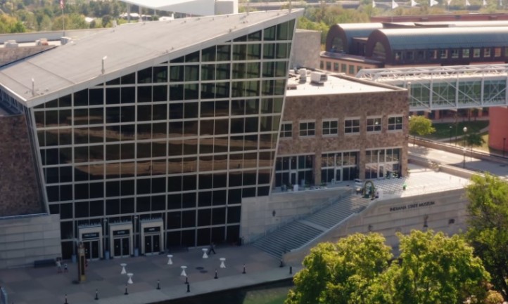 Indiana State Museum pictured from above