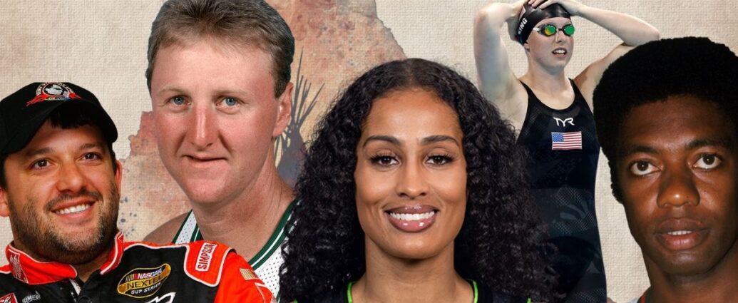 Collage of well known athletes representing different sports from Indiana