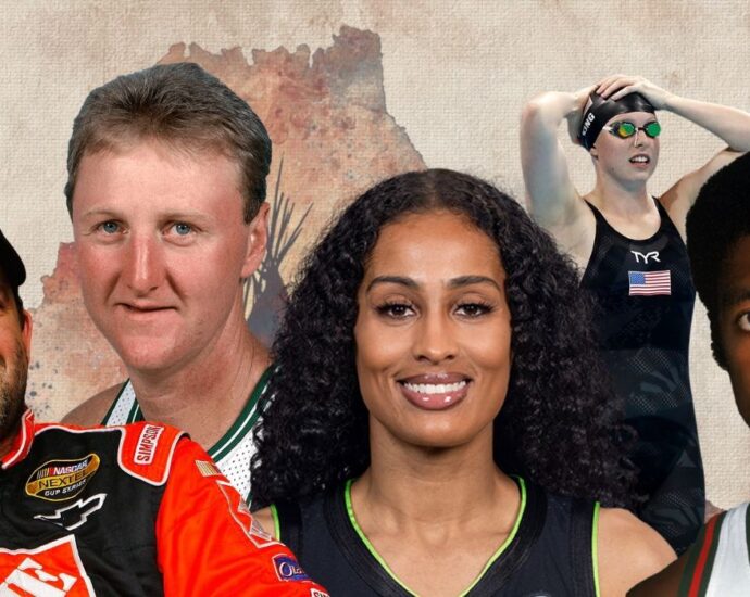 Collage of well known athletes representing different sports from Indiana