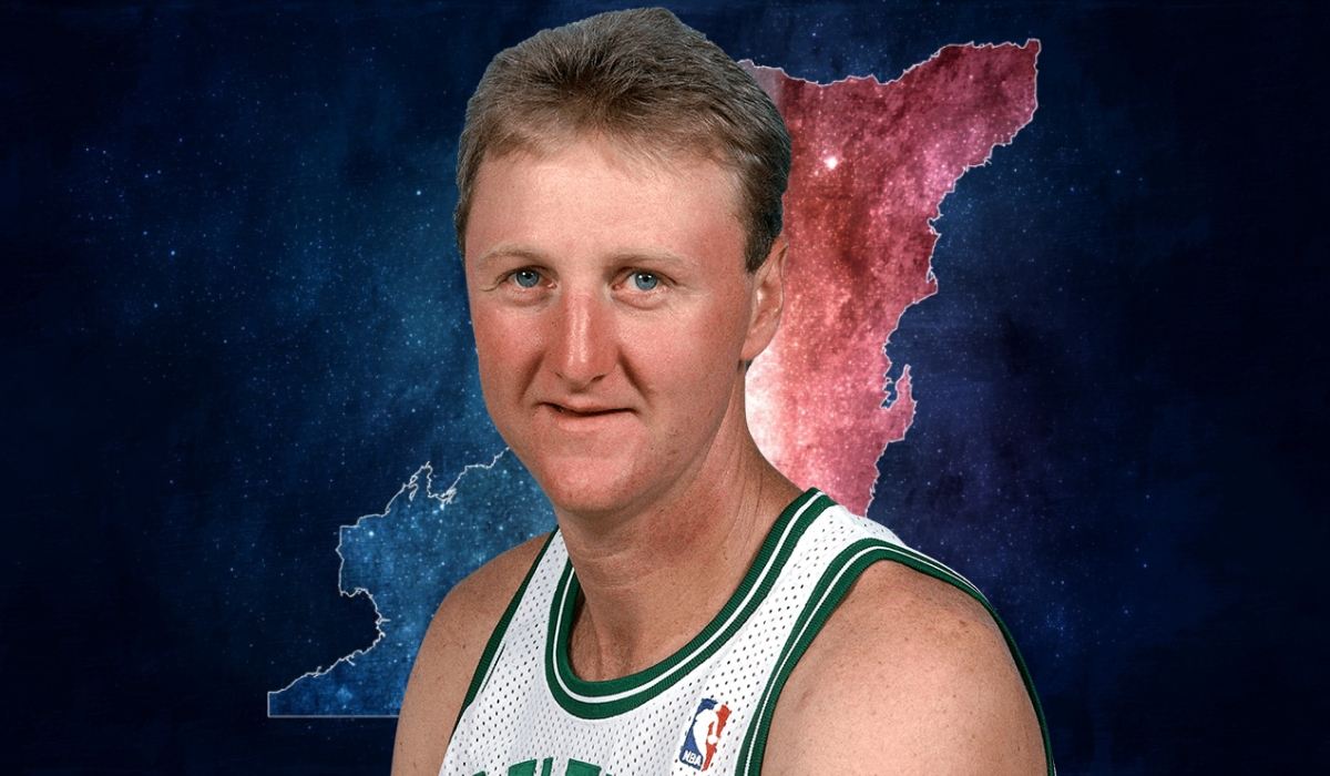 Basketball player in a jersey with a stylized map background