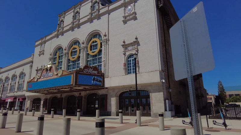 Exterior of Morris Performing Arts Center in South Bend Indiana