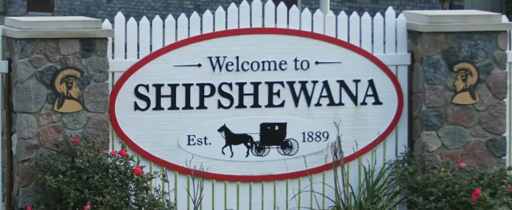 Shipshewana welcome sign marks the entrance to Indiana’s Amish Country